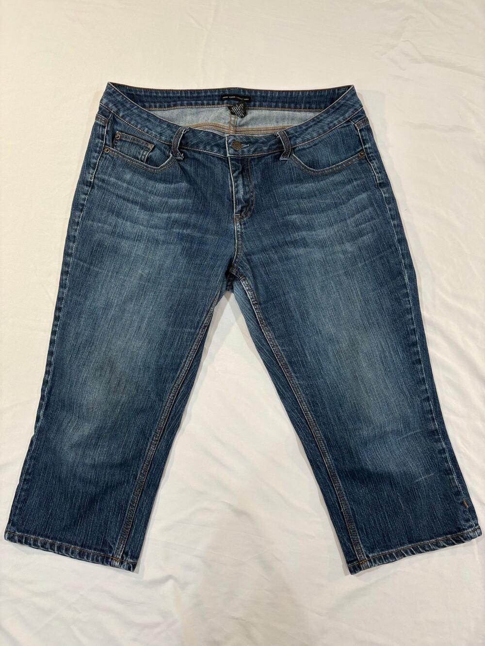 New York & Company Y2K Denim Capri Jeans Size 12